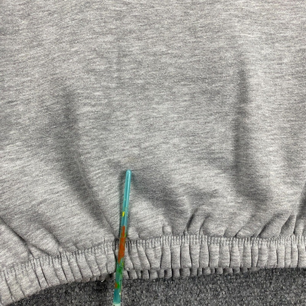 Zara Hoodie Womens Medium Gray Crop Pullover Casual Adults - Picture 4 of 10